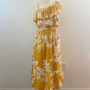 S- Old Navy One Shoulder Floral Midi Dress